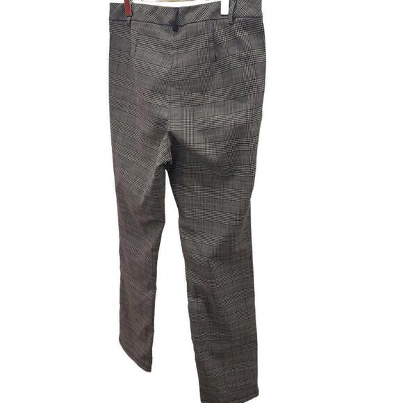 Le Grenier Womens 2 Pc Plaid Blouse Faux Vest Full Zip Top & Dress Pants Size 11 - Picture 4 of 12